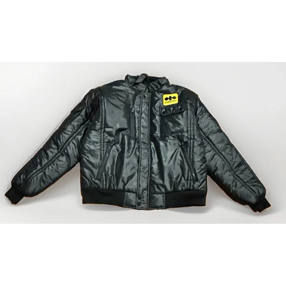 Vintage Komatsu Excavators Puffer Jacket XL Bulldozer Racing Rare